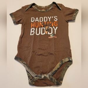 Mossy Oak Brown and Orange 24 Month Baby Bodysuit